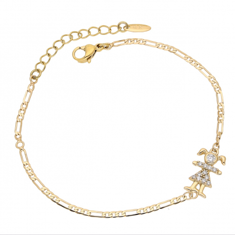 BRANSOLETKA POZŁACANA 13/16+3 CM 9 MM BABY XUPING 63465