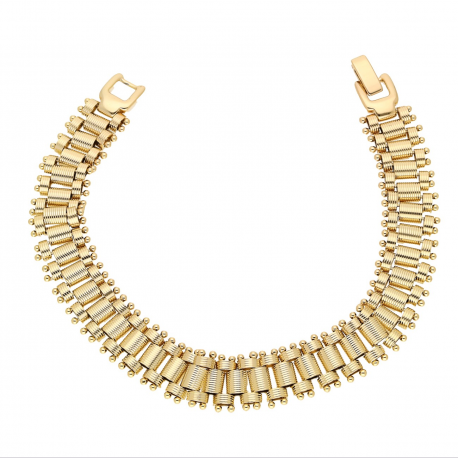 BRANSOLETKA POZŁACANA 21 CM 13 MM CZYSTE ZŁOTO XUPING 63470