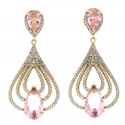 KOLCZYKI POZŁACANE 49/21 MM ROYAL LUXURY XUPING 63564