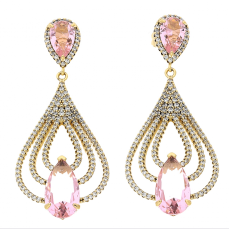 KOLCZYKI POZŁACANE 49/21 MM ROYAL LUXURY XUPING 63564