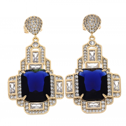 KOLCZYKI POZŁACANE 45/23 MM ROYAL LUXURY XUPING 63566