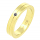 PIERŚCIONEK POZŁACANY 4 MM S. STEEL TTM XUPING 63588