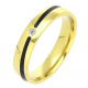 PIERŚCIONEK POZŁACANY 4 MM S. STEEL TTM XUPING 63589