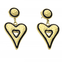 KOLCZYKI POZŁACANE 37/17 MM S, STEEL TTM XUPING 63687