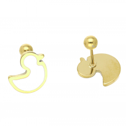 KOLCZYKI POZŁACANE PIERCING 12/11 MM S, STEEL TTM XUPING 63701
