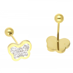 KOLCZYKI POZŁACANE PIERCING 8/10 MM S, STEEL TTM XUPING 63716