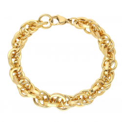 BRANSOLETKA POZŁACANA 18 CM 10 MM ZŁOTY ŁAŃCUCH XUPING 63793