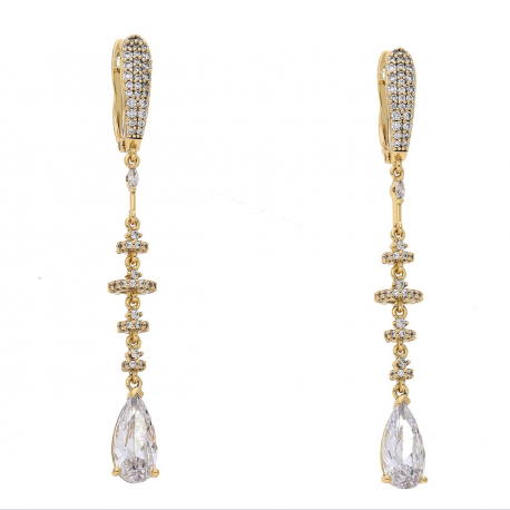 KOLCZYKI POZŁACANE 60/7 MM LUXURY XUPING 63830