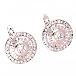 KOLCZYKI PLATYNOWANE 15 MM SREBRNY GREEK XUPING 63863