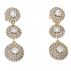 KOLCZYKI POZŁACANE 31/11 MM LUXURY XUPING 63891