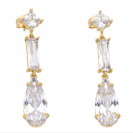 KOLCZYKI POZŁACANE 43/9 MM LUXURY XUPING 63893