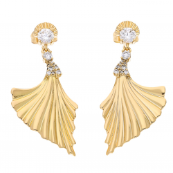 KOLCZYKI POZŁACANE 44/20 MM ELEGANCE XUPING 63894