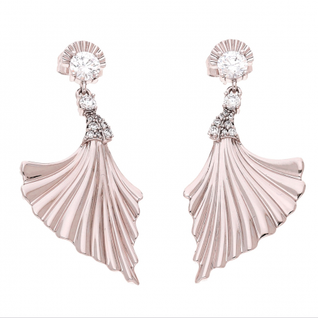 KOLCZYKI PLATYNOWANE 44/20 MM ELEGANCE XUPING 63895