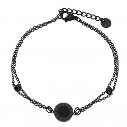 BRANSOLETKA BLACK 17,5+3 CM S. STEEL TTM XUPING 63939