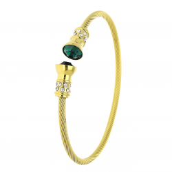 BRANSOLETKA POZŁACANA SPRĘZYNOWA 9 MM S. STEEL TTM XUPING 63965