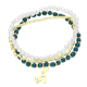 TRZY BRANSOLETKI POZŁACANE ELASTIC S. STEEL TTM XUPING 63977