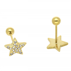 KOLCZYKI POZŁACANE PIERCING 9 MM S, STEEL TTM XUPING 63996