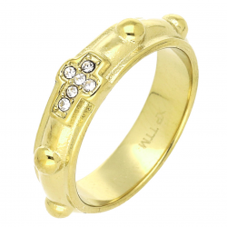 PIERŚCIONEK POZŁACANY 5 MM S. STEEL TTM XUPING 64221