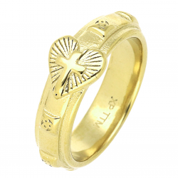 PIERŚCIONEK POZŁACANY 8 MM S. STEEL TTM XUPING 64224