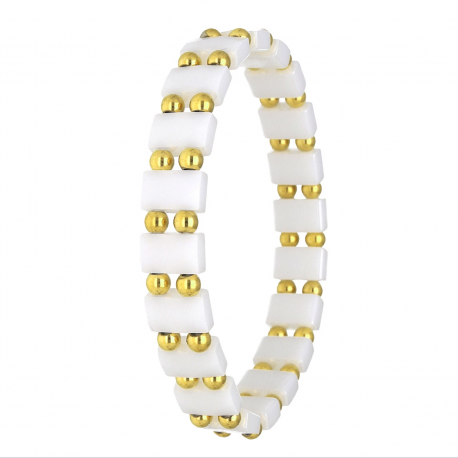 BRANSOLETKA CERAMICZNA ELASTIC 10 MM S. STEEL TTM XUPING 64330