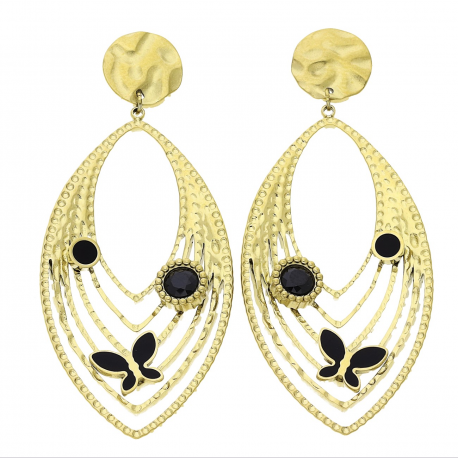 KOLCZYKI POZŁACANE 55/24 MM S, STEEL TTM XUPING 64361