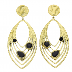 KOLCZYKI POZŁACANE 55/24 MM S, STEEL TTM XUPING 64362