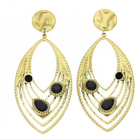 KOLCZYKI POZŁACANE 55/24 MM S, STEEL TTM XUPING 64362