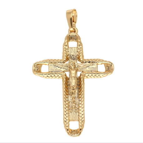 ZAWIESZKA POZŁACANA 53/32 MM KRZYŻYK XUPING 64456