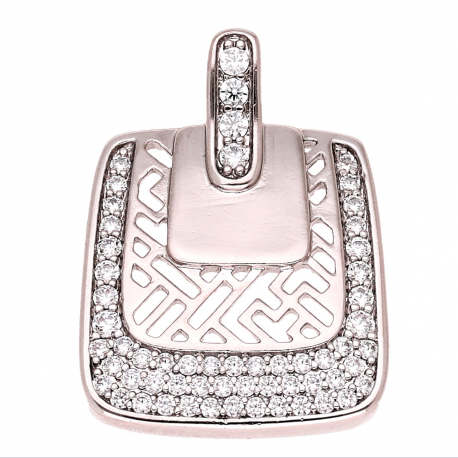 ZAWIESZKA PLATYNOWANA 25/19 MM GRECKI AŻUR XUPING 64461