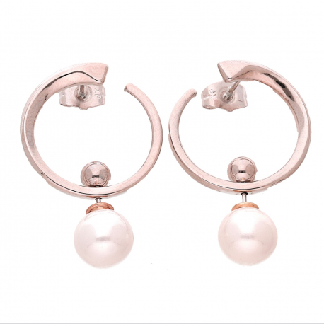 KOLCZYKI PLATYNOWANE 3 W 1 31/24 MM PEREŁKI XUPING 64536