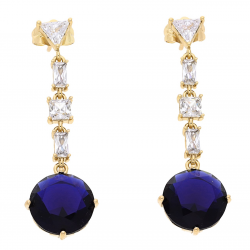 KOLCZYKI POZŁACANE 44/14 MM LUXURY XUPING 64542