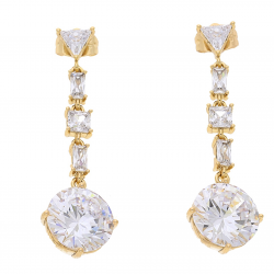 KOLCZYKI POZŁACANE 44/14 MM LUXURY XUPING 64543