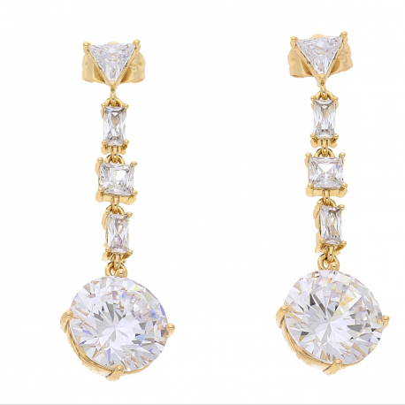 KOLCZYKI POZŁACANE 44/14 MM LUXURY XUPING 64543