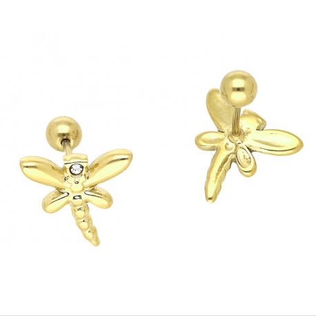 KOLCZYKI POZŁACANE PIERCING 12/11 MM S, STEEL TTM XUPING 64727