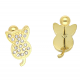 KOLCZYKI POZŁACANE PIERCING 15/9 MM S, STEEL TTM XUPING 64731