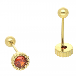 KOLCZYKI POZŁACANE PIERCING 6 MM S, STEEL TTM XUPING 64733