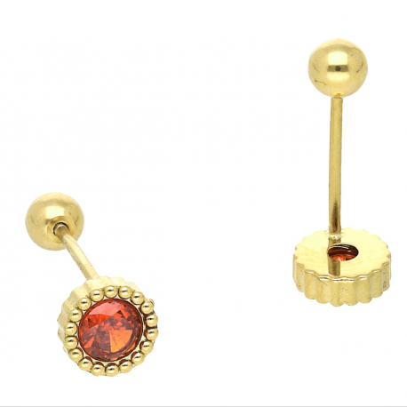 KOLCZYKI POZŁACANE PIERCING 6 MM S, STEEL TTM XUPING 64733