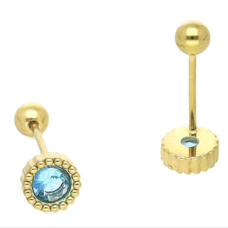 KOLCZYKI POZŁACANE PIERCING 6 MM S, STEEL TTM XUPING 64735