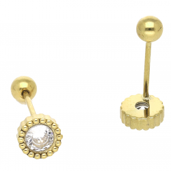 KOLCZYKI POZŁACANE PIERCING 6 MM S, STEEL TTM XUPING 64737