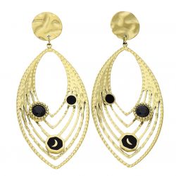 KOLCZYKI POZŁACANE 55/24 MM S. STEEL TTM XUPING 64750