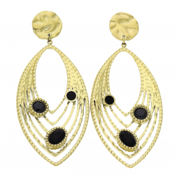 KOLCZYKI POZŁACANE 55/24 MM S. STEEL TTM XUPING 64752