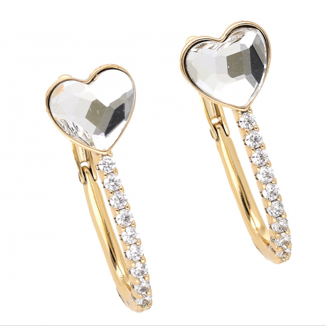 KOLCZYKI POZŁACANE 30/11 MM CRYSTAL XUPING 64925