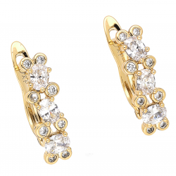 KOLCZYKI POZŁACANE 17/5 MM BRYLANTOWE XUPING 65011