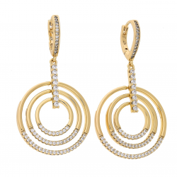 KOLCZYKI POZŁACANE 49/27 MM ZŁOTE KRĘGI XUPING 65027