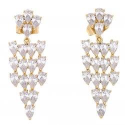 KOLCZYKI POZŁACANE 41/13 MM LUXURY XUPING 65068