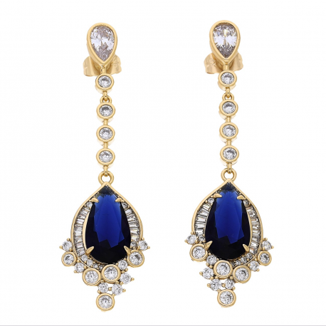 KOLCZYKI POZŁACANE 61/18 MM ROYAL LUXURY XUPING 65071