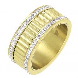 PIERŚCIONEK POZŁACANY 7 MM S. STEEL TTM XUPING 65098