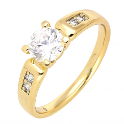 PIERŚCIONEK POZŁACANY US 8 6 MM ZARĘCZYNOWY XUPING 65117