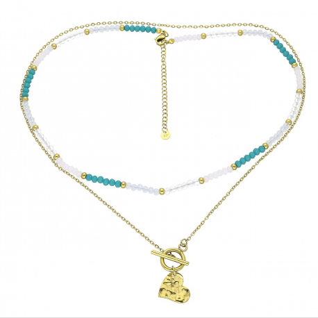 DWIE CELEBRYTKI POZŁACANE 40+6, 46 CM S. STEEL TTM XUPING 65180