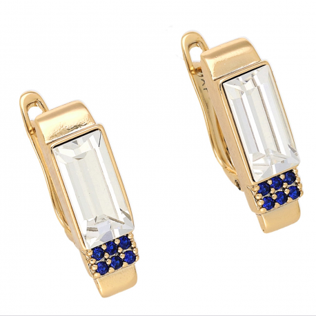 KOLCZYKI POZŁACANE 19/6 MM CRYSTAL XUPING 65194